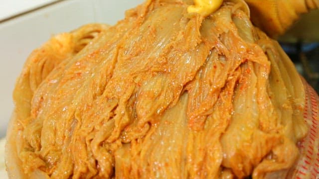 Bunch of ripened kimchi