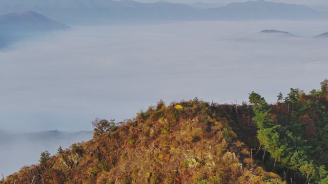 Camping on a Cloudy Mountain Top
