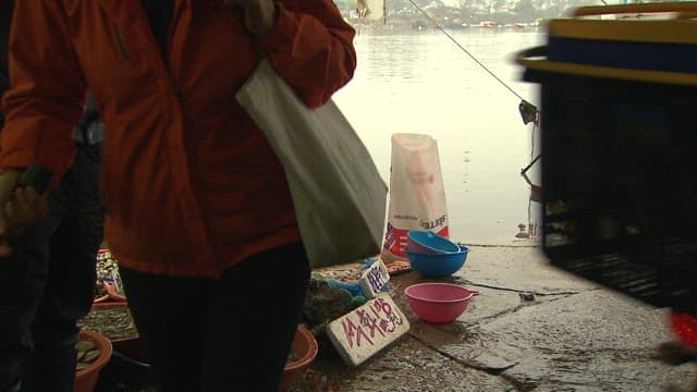 Seafood Market by the Sea on a Cloudy Day
