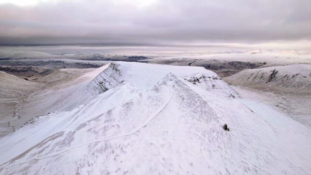Snow-covered mountain landscape