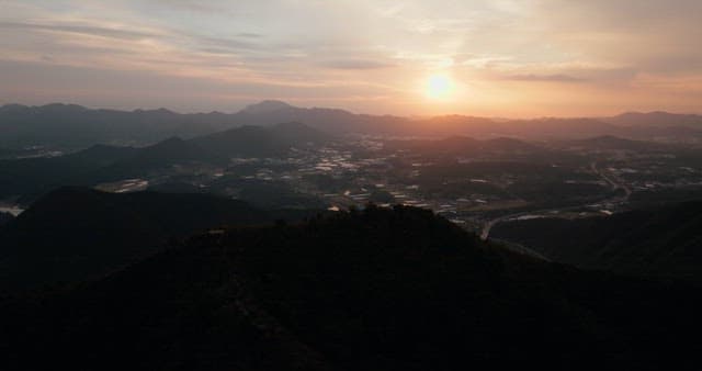 Twilight Over Serene Mountain Landscape