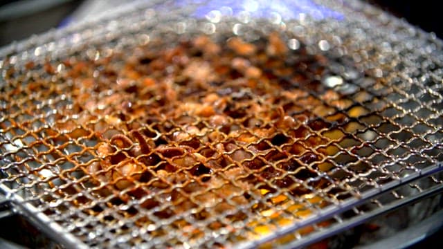 Grilled webfoot octopus grilled on the grill