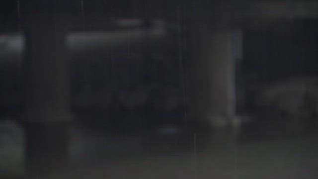 View of the Lower Part of the Bridge on a Rainy Day