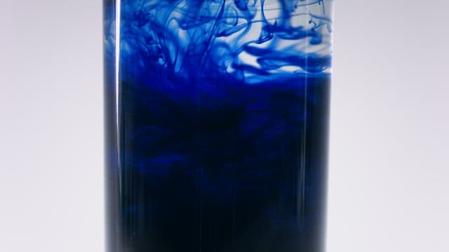 Blue Ink Spreading in Water