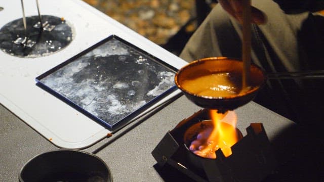 Make Dalgona by Melting Sugar