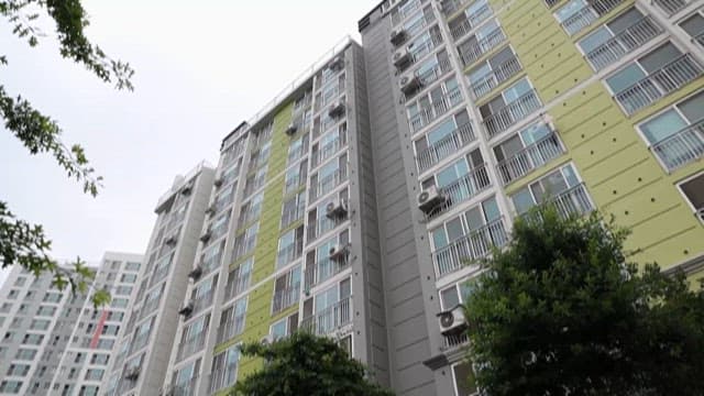 Modern apartment complex in a residential area