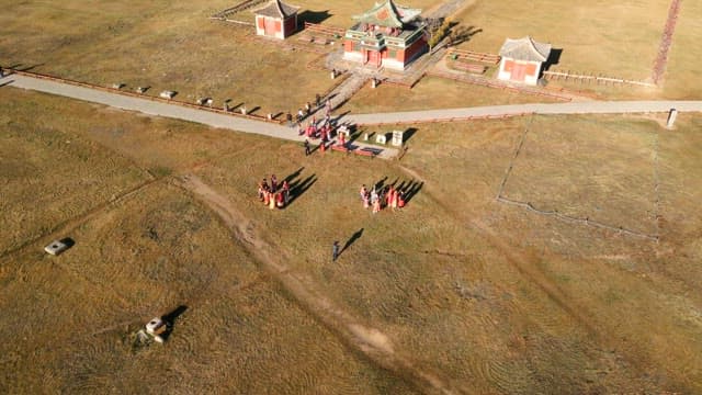 Traditional ceremony at a historic site