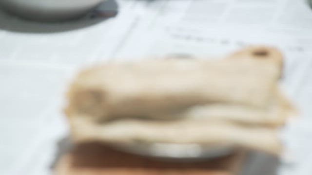 Plate of Korean Thistle Pancakes Placed on the Table