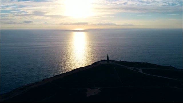 Sunset reflecting the vast sea