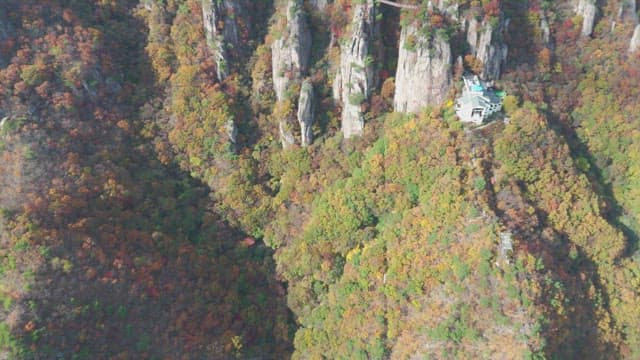 Mountain landscape with autumn foliage