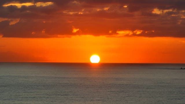 Sunset over the ocean with vibrant colors