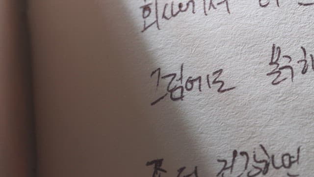 Inner thoughts written with pen in a notebook