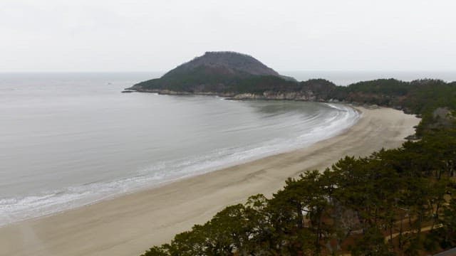 Serene beach with gentle waves