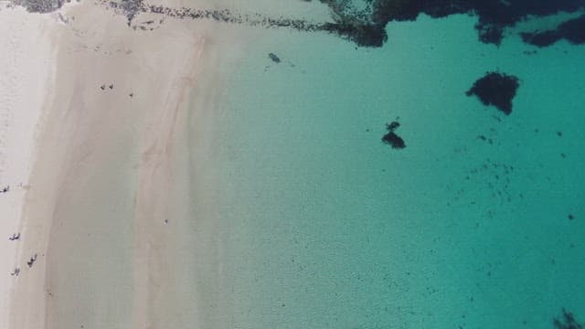 Serene beach with clear turquoise water