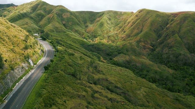 Deep Green Hills with Winding Roads