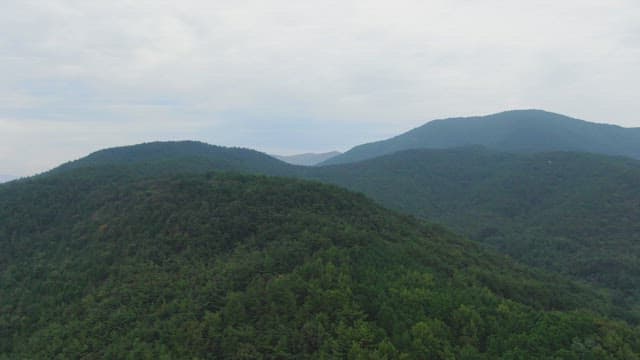 Scenic view of mountains and sea