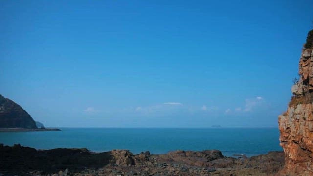 Rocky Seashore Landscape on a Sunny Day