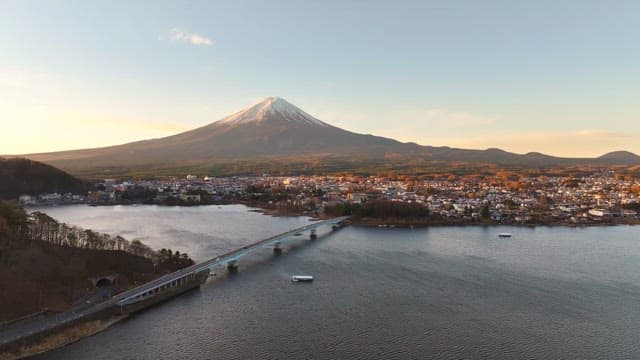 Vast landscape with a majestic Mount Fuji
