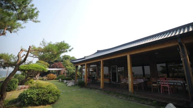 Traditional Korean house with a garden