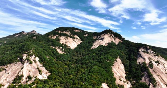Buramsan mountain under the blue sky