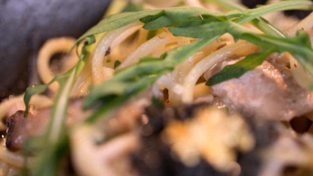 Gourmet Pasta Dish with Gold Dust and Caviar