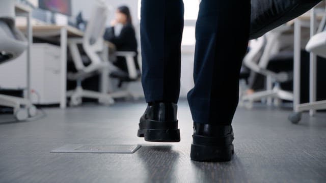 Man going to work in the office