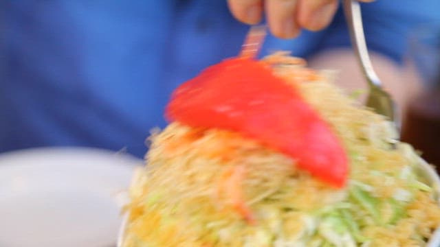 Close-up of a Delicious Salad Plate