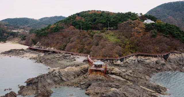 Peaceful Rocky Shoreline and Pathway