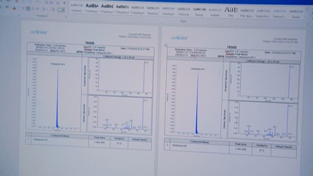 Scientist Reviewing and Analyzing Chromatography Data