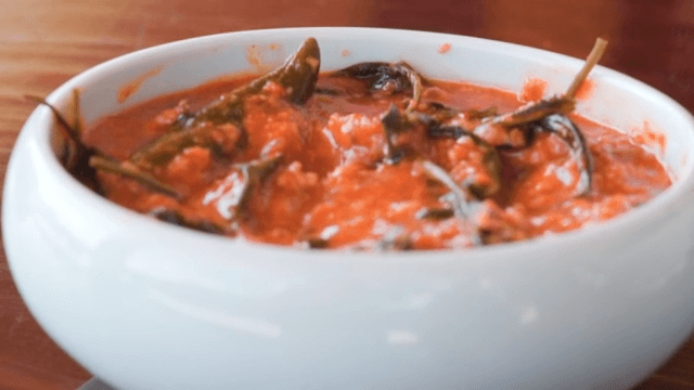 Sweet and sour soybean paste in a bowl on the table