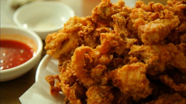 Plateful of Crispy Fried Chicken