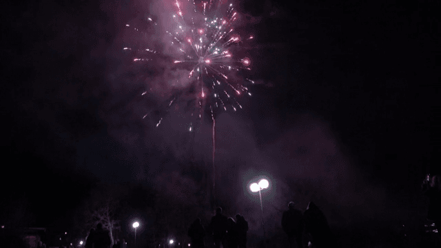 Spectacular Fireworks Lighting up the Dark Night Sky