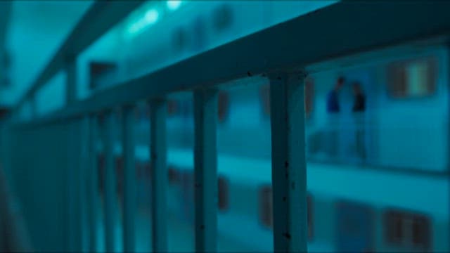 Close up of Iron Railings in Hallway at Evening Time