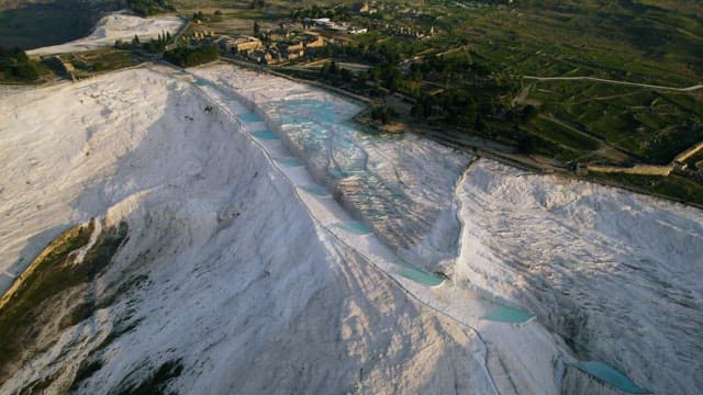 Petrified Rock Created by Calcium Carbonate Precipitation