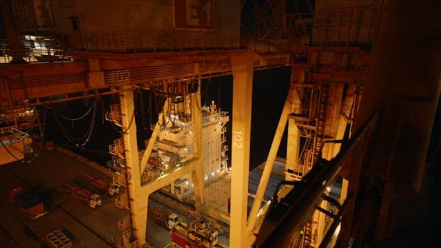 Night Scene at the Industrial Harbor