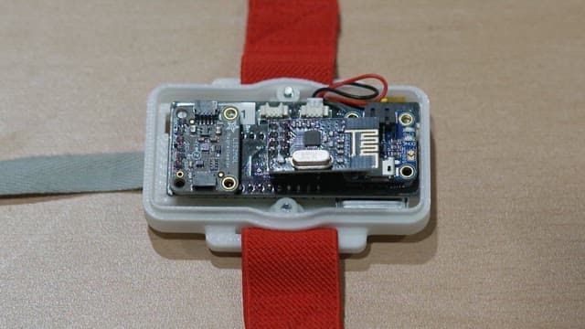 Small electronic circuit board with components and wiring