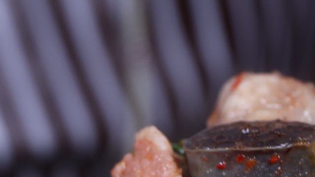 Spoonful of hot sundae soup