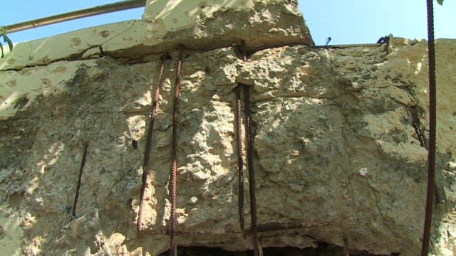 Concrete Structure with Only Rebar Remaining