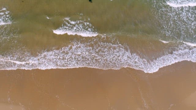 Overhead View of Serene Coastal Waters