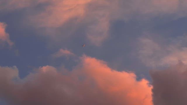 Colorful clouds in the evening sky