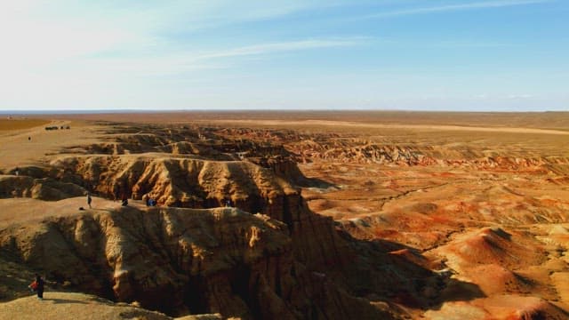 Expansive Desert Canyons Under Clear Skies