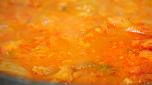 Boiling Spicy Kimchi Stew