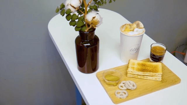Warm breakfast setup with toast and coffee