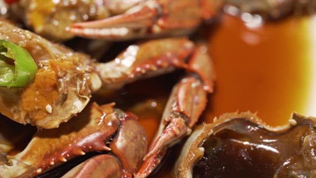 Glossy Soy Sauce Crab Dish