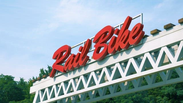 Rail Bike Signboard on a Sunny Day