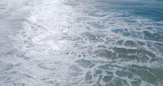 Net-Shaped White Foamy Waves