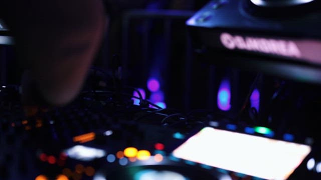 Audio Mixer with  Colorful Neon Lights