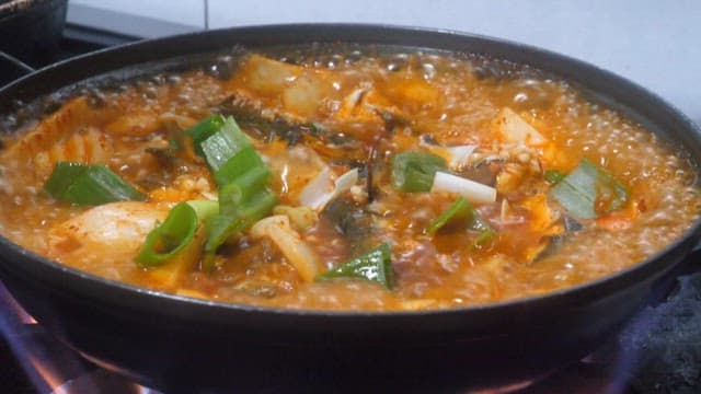 Spicy Fish Stew Served with Rice