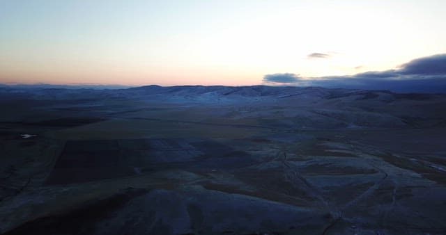 Mountain landscape at sunrise