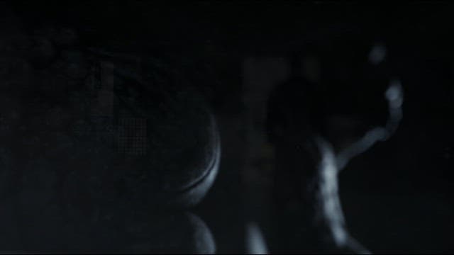 Close-Up of a Dark Stonework Sculpture